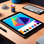 **

A digital artist's workspace, overflowing with creative tools (tablet, drawing pens, paints), transitioning into a sleek, futuristic blockchain interface displaying a vibrant NFT artwork. Emphasize the contrast between traditional art creation and the digital NFT realm. Include visual cues for Ethereum, Solana, and Polygon logos subtly. The overall mood should be exciting and slightly overwhelming, reflecting the feeling of being new to the NFT space.

**