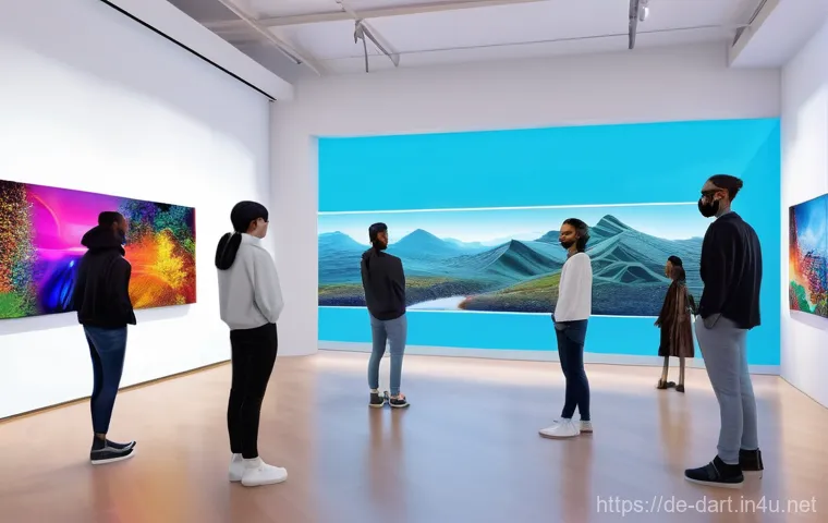 디지털아트 NFT 발행 방법 - **Prompt: The Genesis of Digital Art on the Blockchain**
    "A talented female digital artist, mid-...