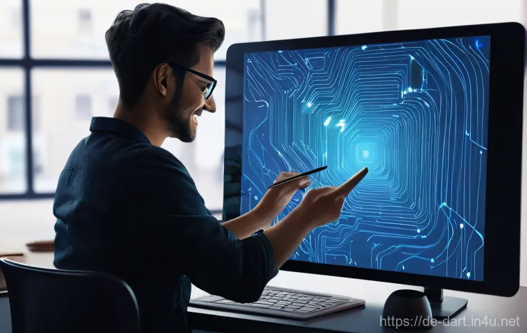 디지털아트 온라인 강의 플랫폼 비교 - **Prompt 1: The Aspiring Digital Artist's Initial Journey**
    A young, determined artist, dressed ...