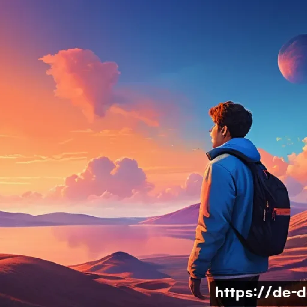 라이트룸을 활용한 디지털아트 보정 - A vibrant digital artwork showcasing a surreal sky with intense blue hues, where subtle color gradie...