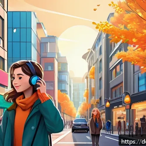 웹툰과 디지털아트의 차이 - A vibrant vertical webtoon panel scene set in a modern European cityscape, featuring stylized charac...