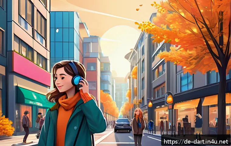 웹툰과 디지털아트의 차이 - A vibrant vertical webtoon panel scene set in a modern European cityscape, featuring stylized charac...